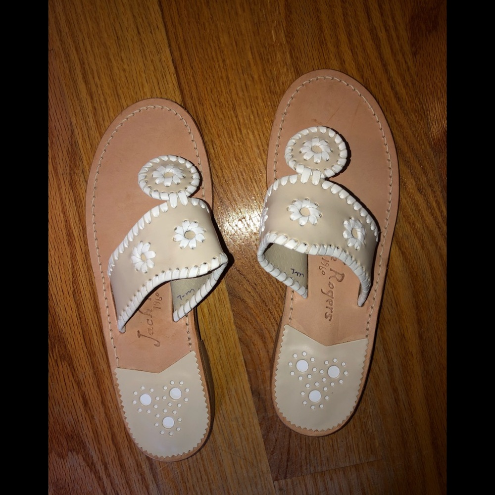 Jack Rogers Sandals - palm beach white / cream